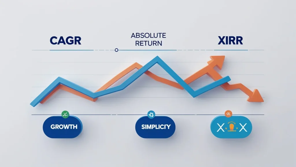CAGR vs XIRR vs Absolute Return
